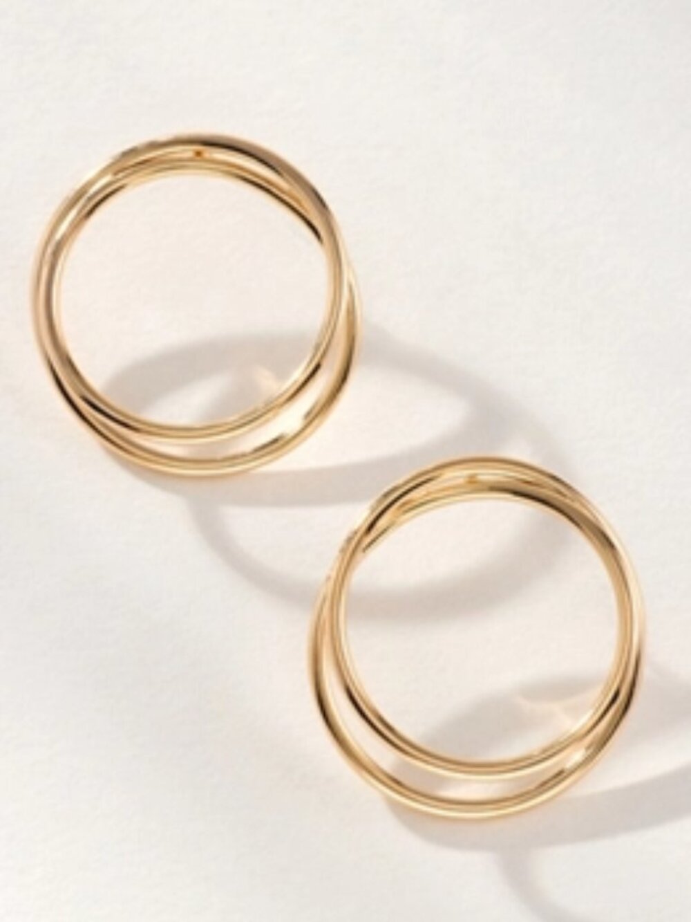 Large Spiraled Circle Post Earrings